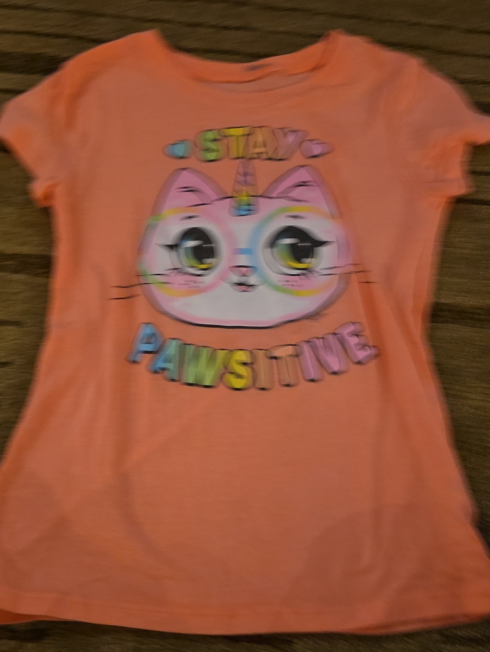 5/25 Place Girls' Orange Logo Short Sleeve Tee Size 5/6..